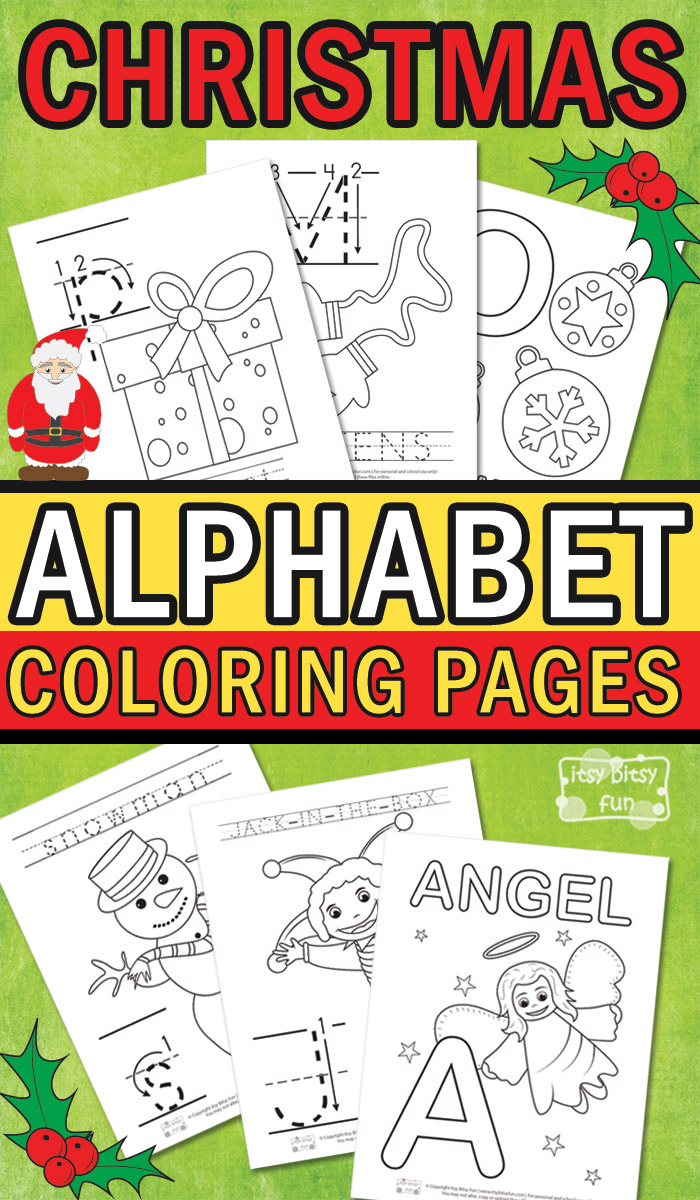 Christmas Alphabet Coloring Pages - Educational Freebies - Teaching Our