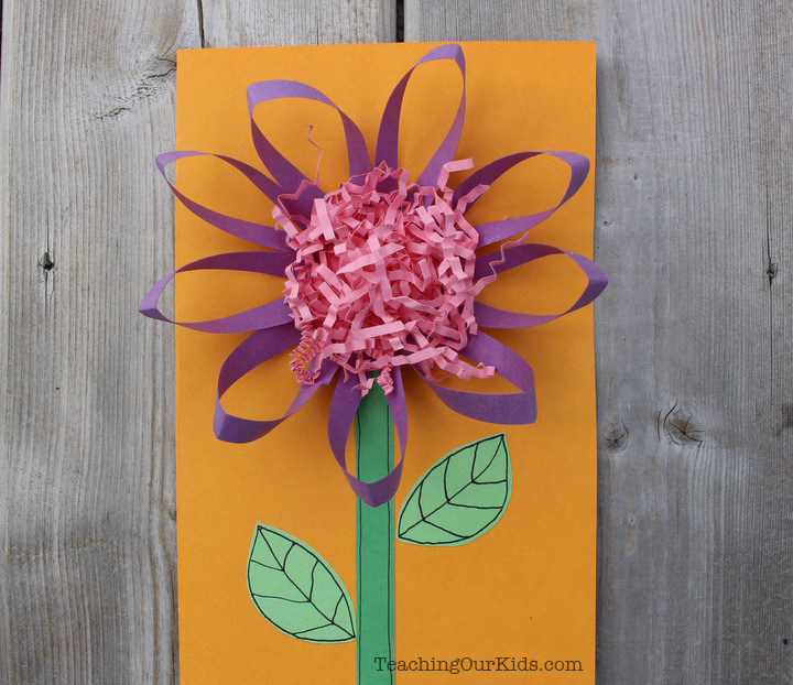 3D Paper Flower Card - Craft for Kids