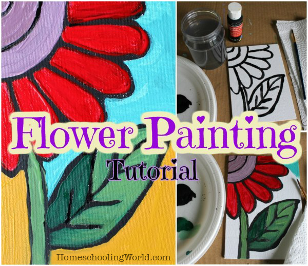 How to Paint a Flower {Art Tutorial for Kids}
