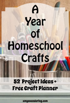 A Year of Homeschool Crafts (Free Printable Craft Planners Included)