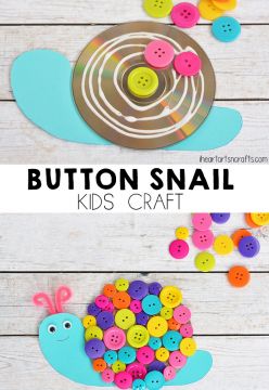Button Snail Craft For Kids