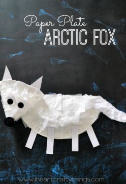 Paper Plate Arctic Fox Craft for Kids