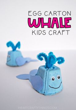 Egg Carton Whale Kids Craft
