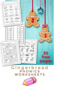 Free Gingerbread Phonics Worksheets