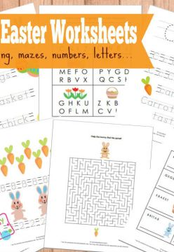Free Easter Worksheets from Itsy Bitsy Fun