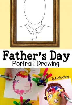 FREE PRINTABLE: Father&#039;s Day Portrait Drawing
