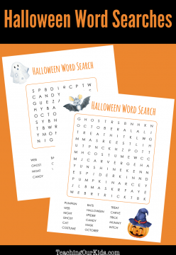 FREE Halloween Word Searches
