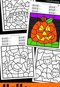 FREE Halloween Color by Number Printable