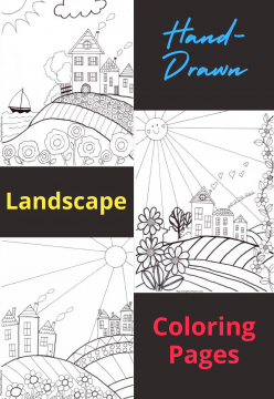Free Hand-Drawn Landscape Coloring Pages