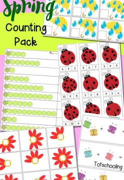 FREE Spring Counting Math Pack