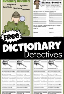 FREE Dictionary Detectives Worksheets for Kids