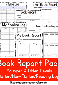 Book Report and Reading Log For Elementary &amp; Middle School {Free Printable}