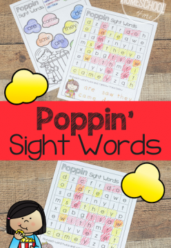 FREE Poppin&#039; Sight Word Worksheets