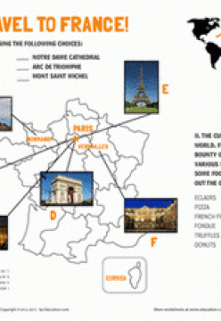 French Landmarks (Free Worksheet)