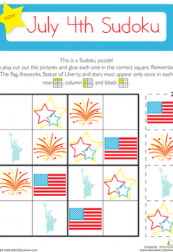 July 4th Sudoku (Free Printable)