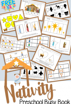 Free Preschool Nativity Themed Busy Book