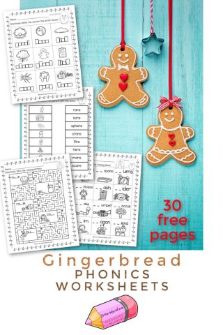 Free Gingerbread Phonics Worksheets