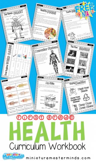 First Grade Curriculum Health Workbook {Free Printable}