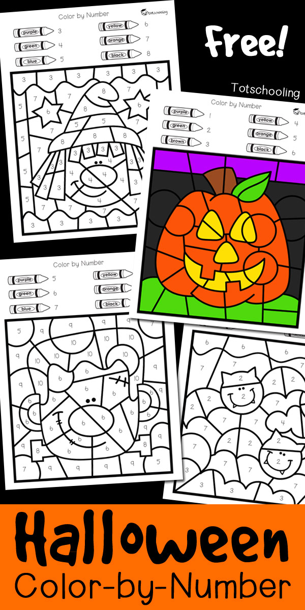 FREE Halloween Color by Number Printable Educational Freebies