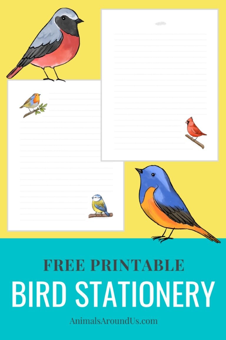 free printable bird stationery