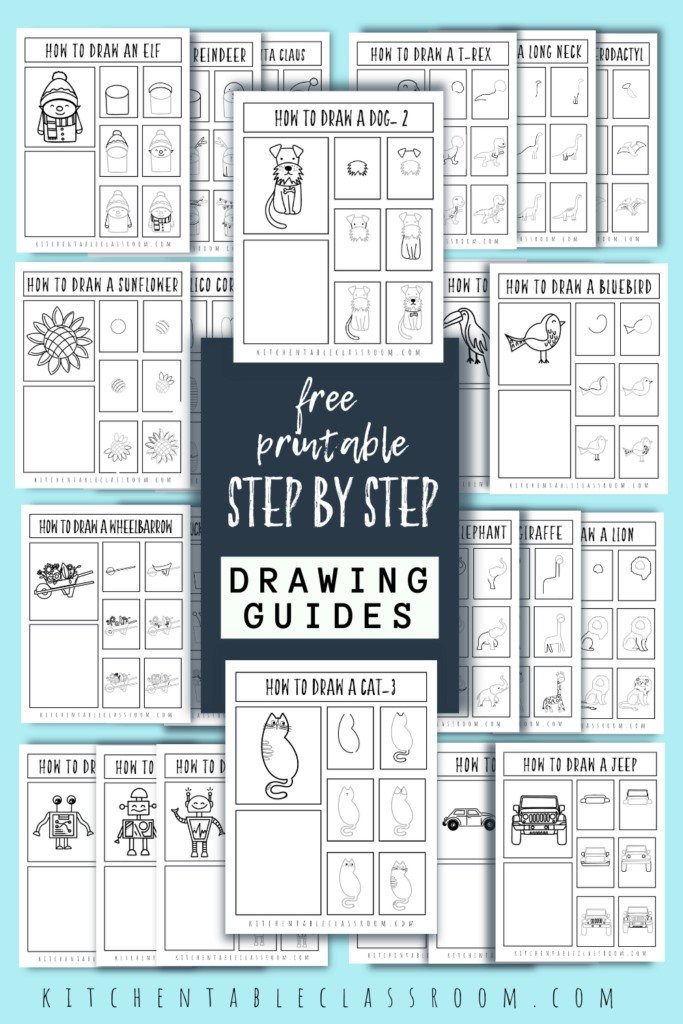 Free printable step-by-step drawing guides for kids