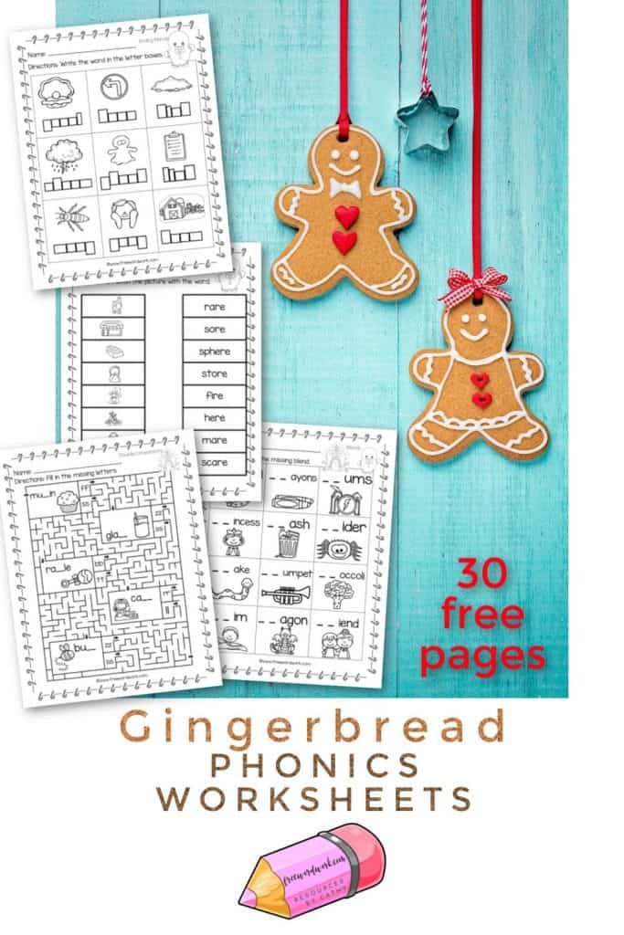 Gingerbread Phonics Worksheets