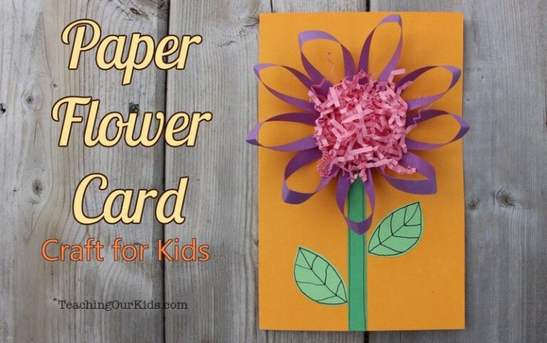 Paper Flower Card - Craft for Kids