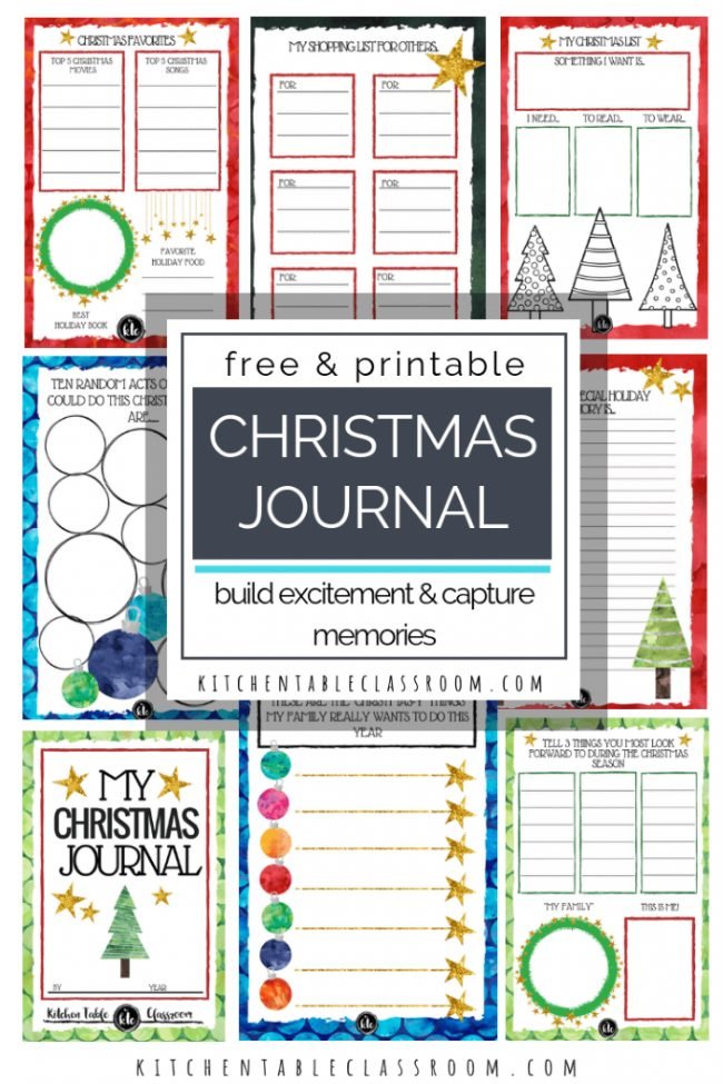 Printable Christmas Journal Pages