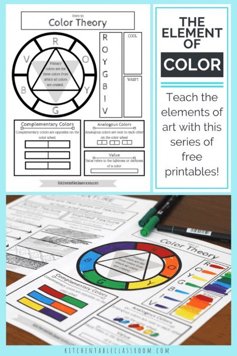 free color theory printable