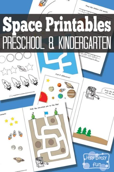 Free space printables for preschool and kindergarten kids