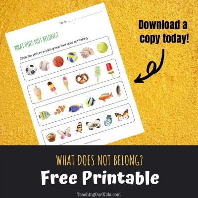 What does not belong worksheet for kids