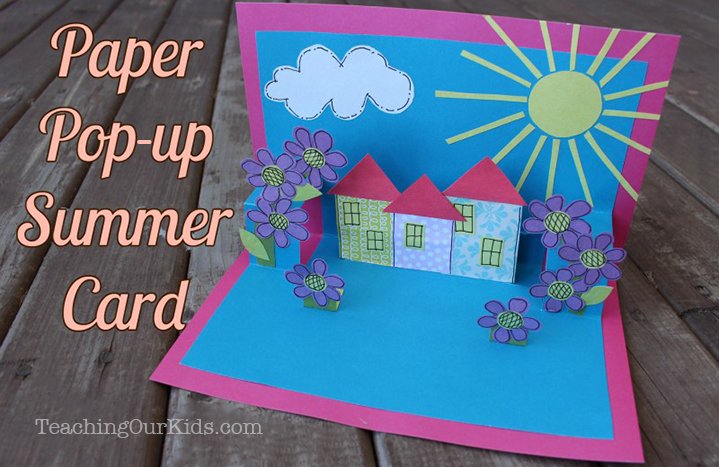3D Paper Pop-Up Summer Card Craft