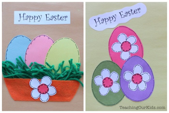 Two Easter card crafts for kids