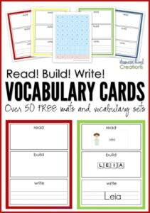 Free Read, Build, Write Printables - Teaching Our Kids