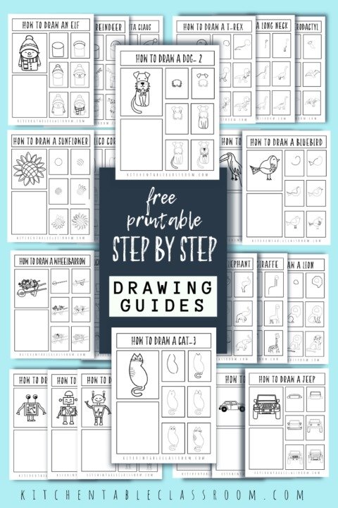 step by step drawing guides for kids