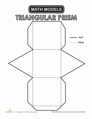 Paper triangular prism