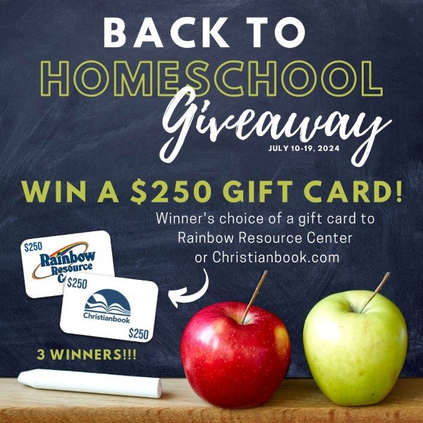 Back to Homeschool $250 gift certificate giveaway