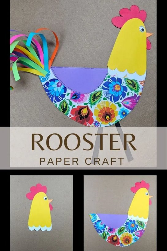 Paper Rooster Craft