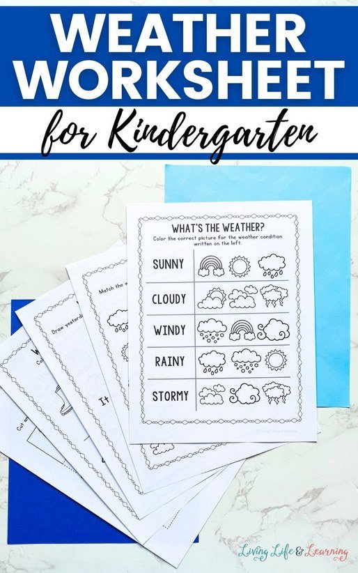 weather worksheets for kindergarten