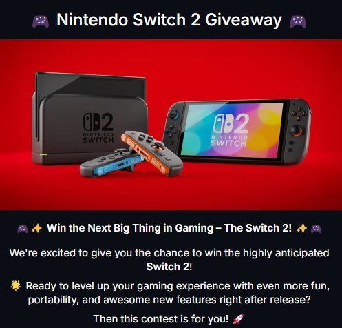 Nintendo Switch 2 Giveaway