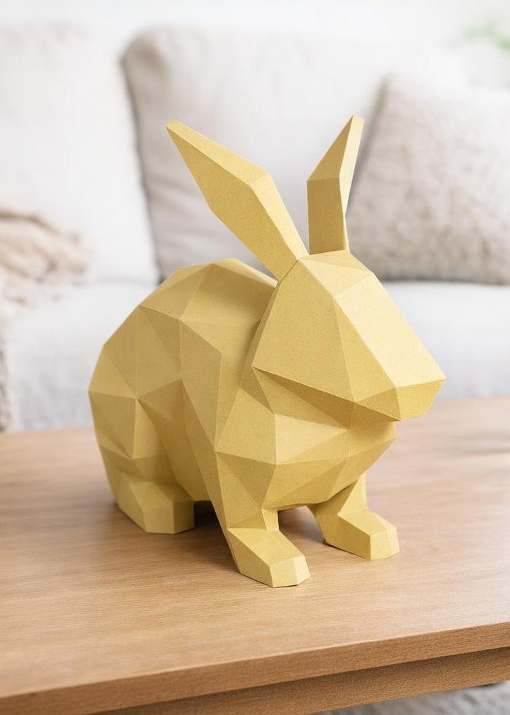 Origami Rabbit from Papercraft-3D